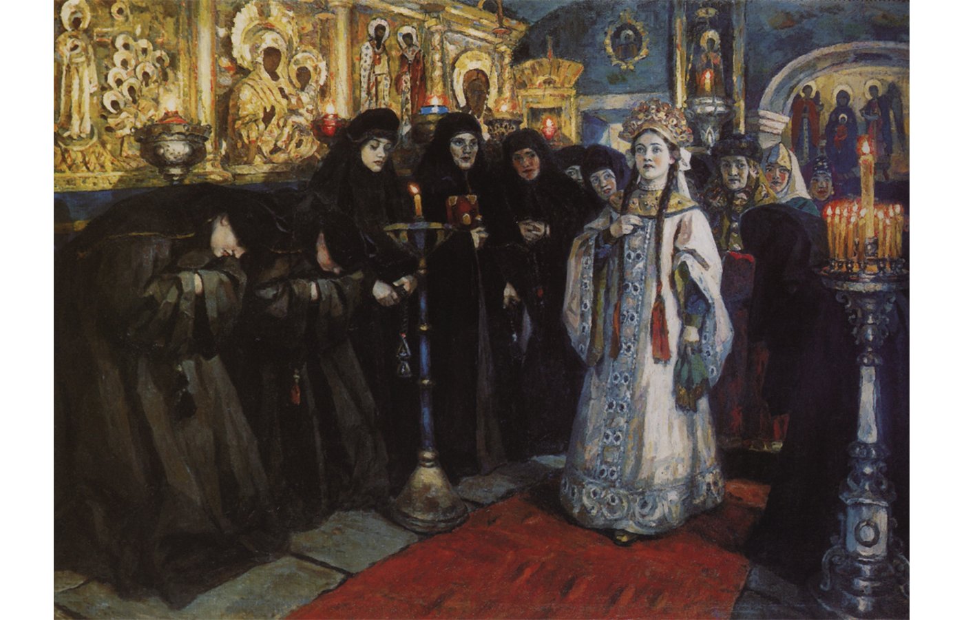 Visite du couvent par la fille du tsar