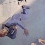 1934 Parachutiste au dessus de la mer