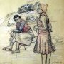 1951 A la datcha, les patins