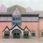 1904 - Vasnetsov / Dessin de la facade de la galerie Tretiakov